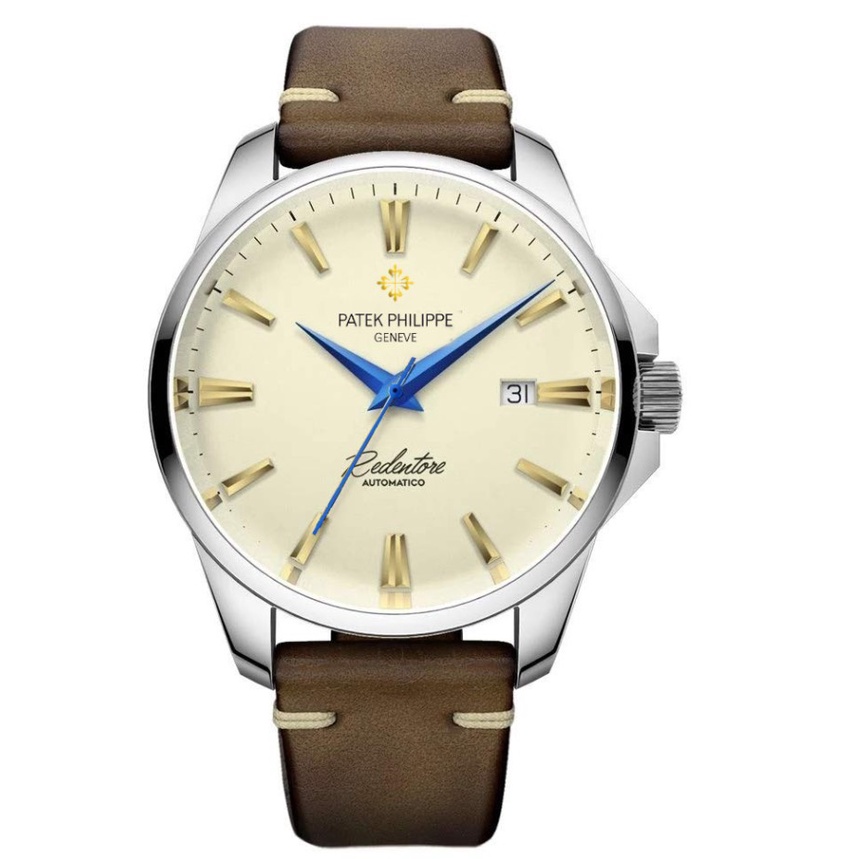 Đồng Hồ Nam Patek Dây Da Bò Mill Cao Cấp - Có Lịch Ngày, - Siêu Mỏng 8mm - Bảo Hành 12 Tháng