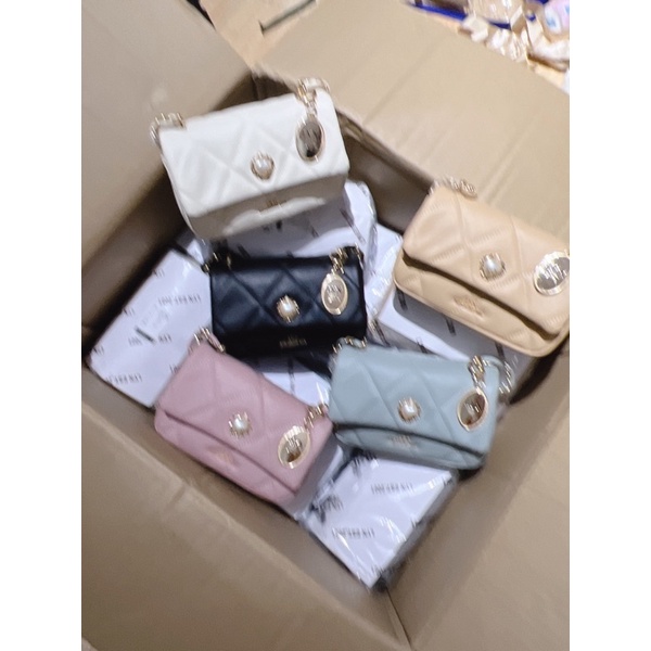 Túi Lyn ô trám khoá trái tim ngọc