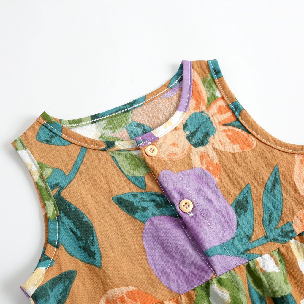 Bộ Đồ Liền Thân Sanlutoz In Hoa Màu Vàng Dành Cho Bé Sơ Sinh