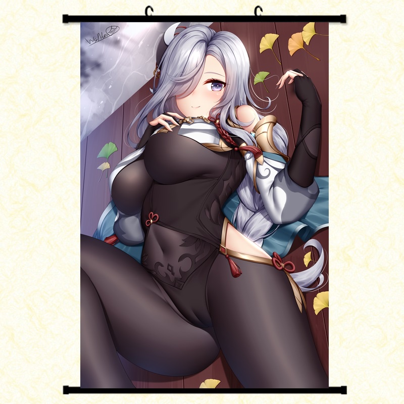 Poster vải anime Shenhe 02 30x45 - Genshin Impact tranh vải
