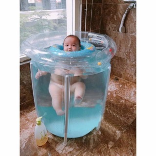 BỂ BƠI THÀNH CAO UMOO DOLPHIN CHO BÉ ( CAO CẤP ) + Kèm phao cổ chính hãng Pomo