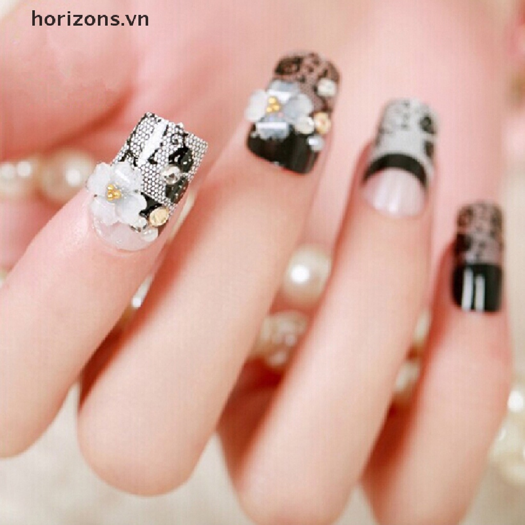 (Hàng Mới Về) Set 24 Móng Tay Giả acrylic Trang Trí Nghệ Thuật