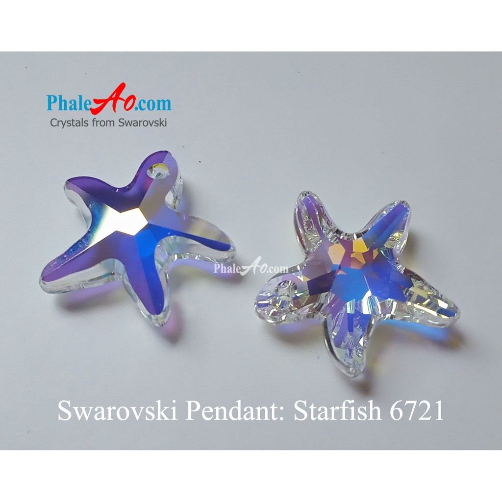 Swarovski Starfish Pendant 6721 – mặt dây pha lê hình sao biển crystal 001AB (1sp)
