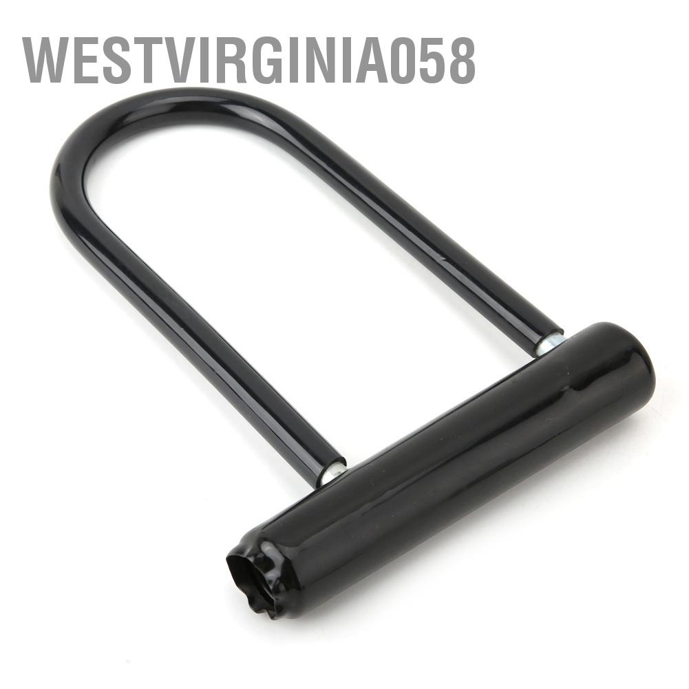Westvirginia058 Heavy Duty Zinc Alloy Bike Motorcycle Bicycle U Lock Security Anti Theft