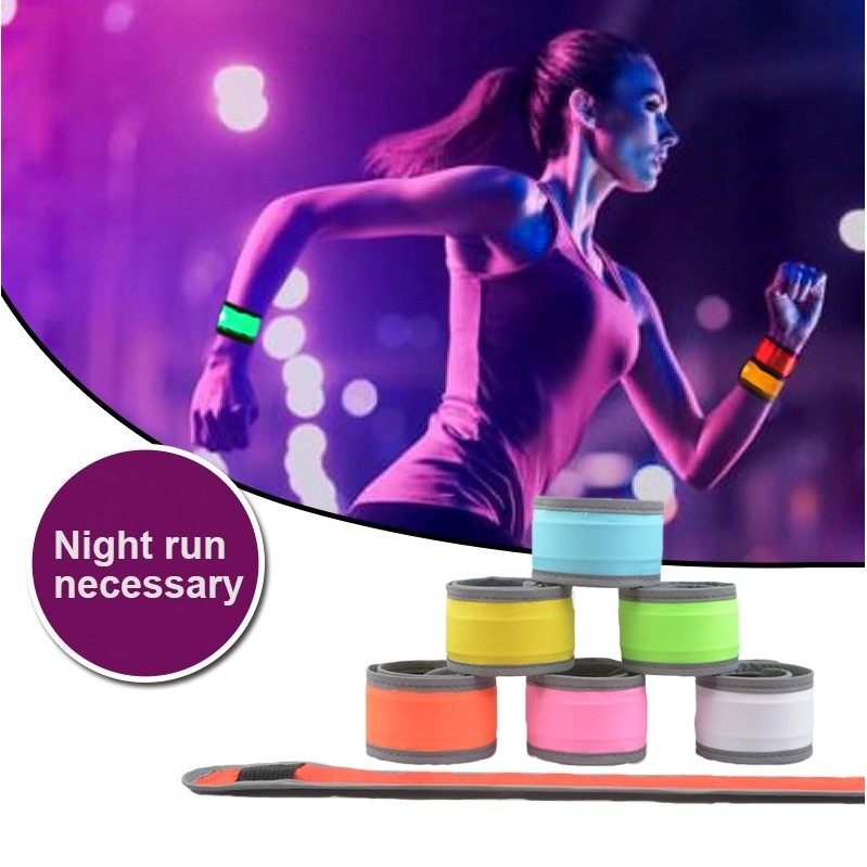 Băng Đeo Cánh Tay / Mắt Cá Chân Có Đèn led neon An Toàn Khi Chạy Bộ Ban Đêm
