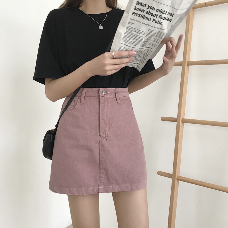 chân váy chữ A ulzzang order chân váy jean bò dáng hàn quốc ẢNH THẬT CUỐI HÌNH | WebRaoVat - webraovat.net.vn