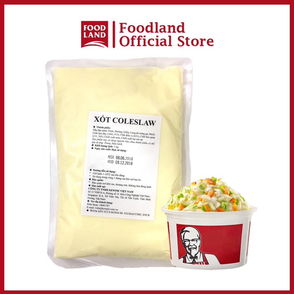 Sốt Coleslaw Kewpie 1KG - trộn bắp cải cà rốt , salad kfc, lotteria