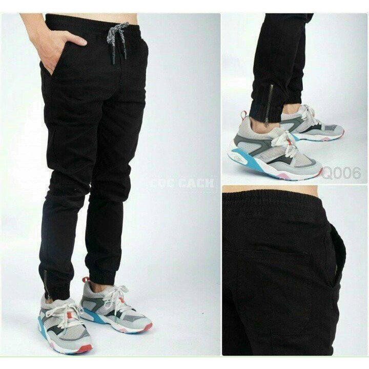 QUẦN JOGGER KOREA KAKI MỀM DÂY KÉO CHÂN TP078