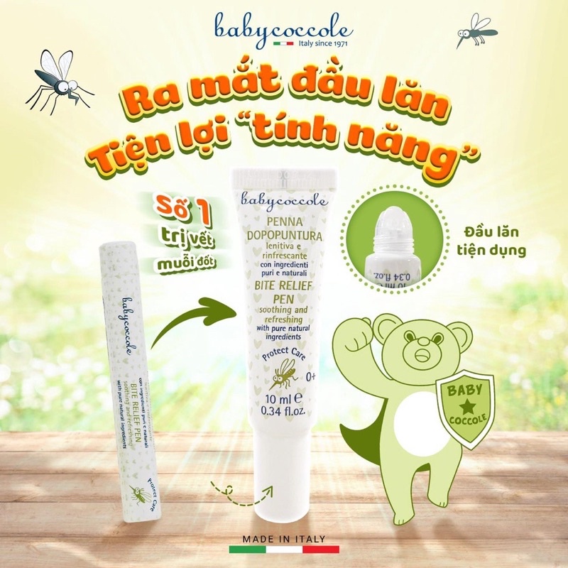 Bút chấm làm dịu vết muỗi đốt Babycoccole 0m+ 10ml