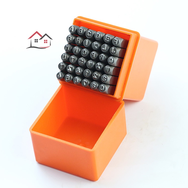 Bộ 36 Cái Con Dấu Bằng Thép Không Gỉ Dùng Đóng Dấu Da/Kim Loại/ Da Tiện Dụng