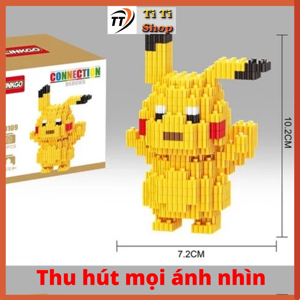 Lego Super Pikachu mô hình lắp ráp nhân vật hoạt hình - Đồ chơi Lego 500 mảnh