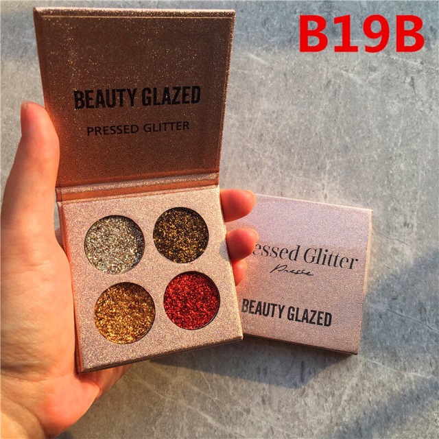 Bảng mắt nhũ kim tuyến 4 màu Beauty Glazed