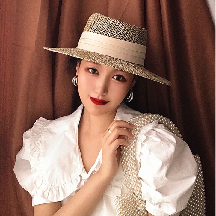 Mũ (nón) cói thưa cao cấp Gaucho Toquilla đi biển - ( Đóng hộp)