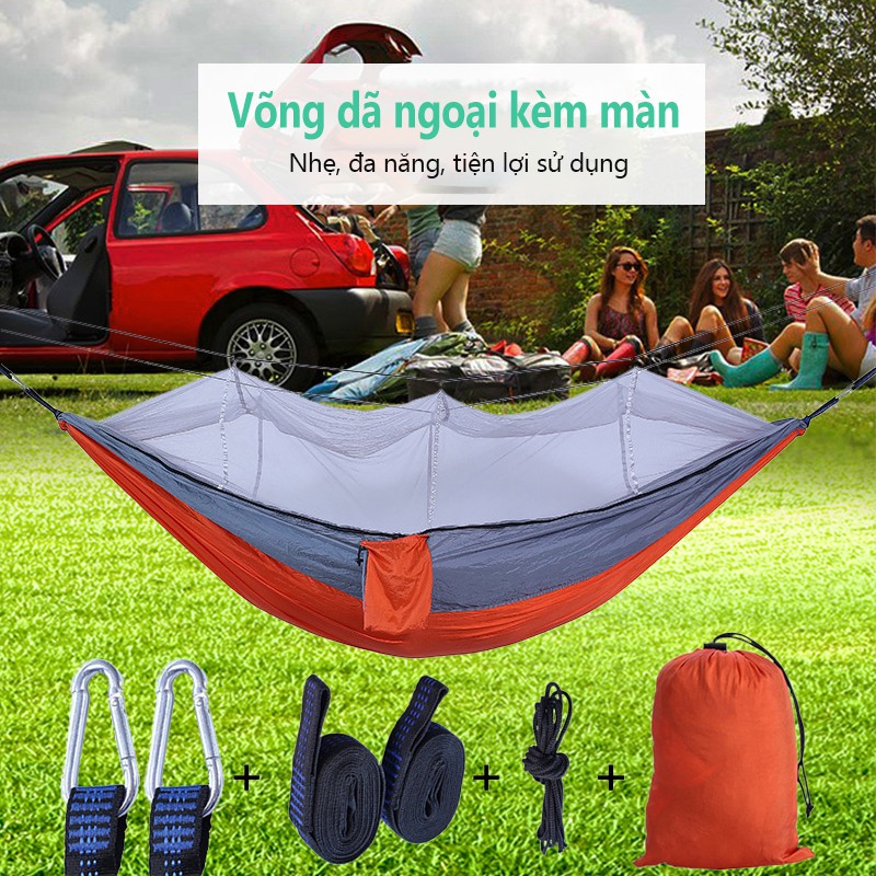 FU23OR/FU23BL Võng dù võng mùng võng vải có màn mùng chống muỗicỡ lớn võng picnic võng đôi võng đẹp superbank908 | BigBuy360 - bigbuy360.vn