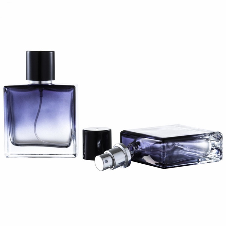 Lọ Chiết Nước Hoa Rỗng Bằng Thủy Tinh Màu Xanh Dương Gradient Sang Trọng 30/50ml