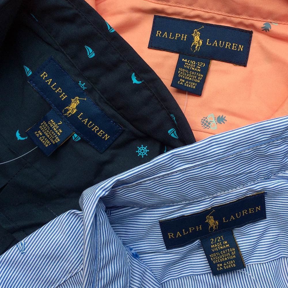 Áo sơ-mi tay dài Polo Ralph Lauren bé trai _ 165k. Hàng XK, made in vietnam chuẩn xịn