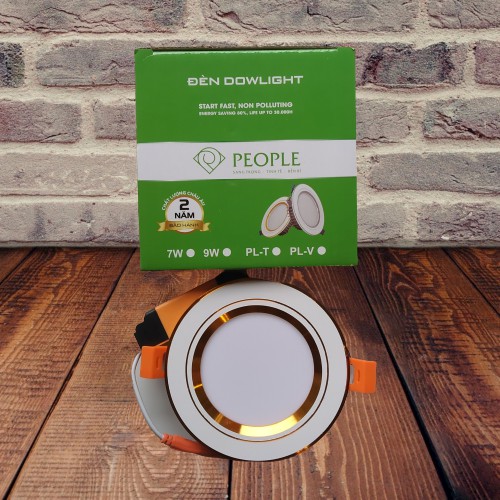 Bóng Đèn Led Âm Trần 7W Phi 90x120mm ( Viền Kính Cong )