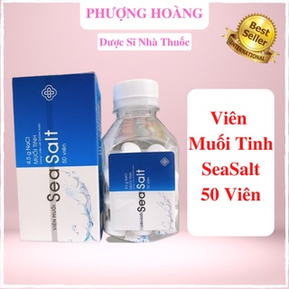 VIÊN MUỐI TINH SEASALT NACL 0,9% LỌ 50 VIÊN MUỐI SINH LÝ TỰ PHA DUNG DỊCH NƯỚC MUỐI SÚC MIỆNG VỆ SINH HÀNG NGÀY
