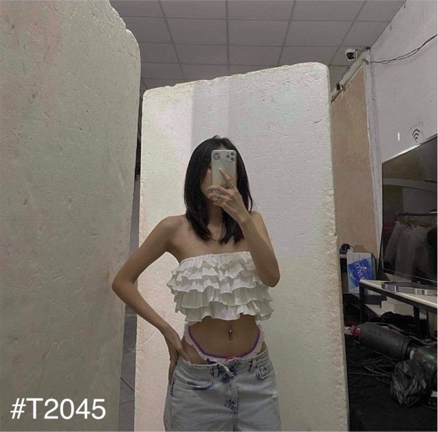 Áo Kiểu ARIANA TOP thiết kế xếp tầng sexy sau lưng đan rút dây sang chảnh Chất vải siêu dày dặn | BigBuy360 - bigbuy360.vn