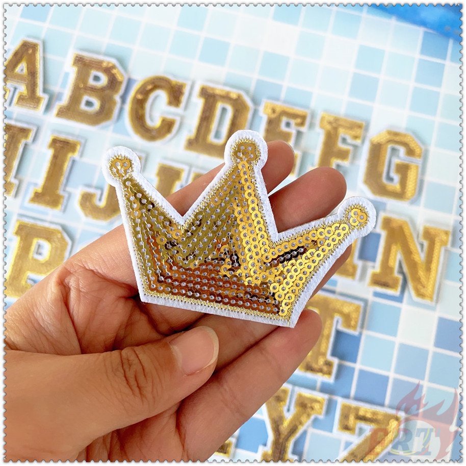 1 miếng dán ủi quần áo hình chữ cái &amp; Love &amp; Crown