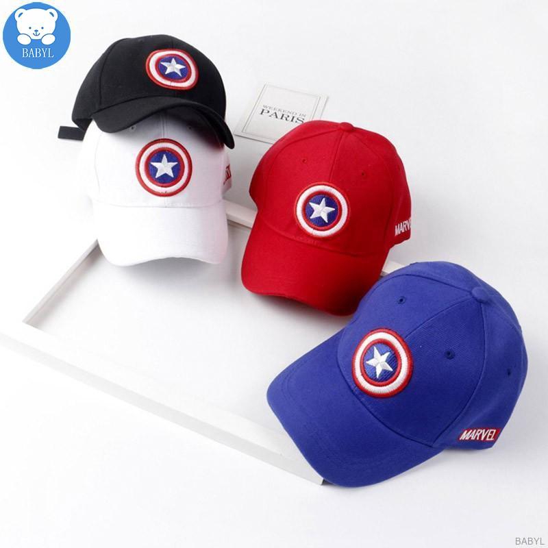 Mũ lưỡi trai in logo Captain America cho bé