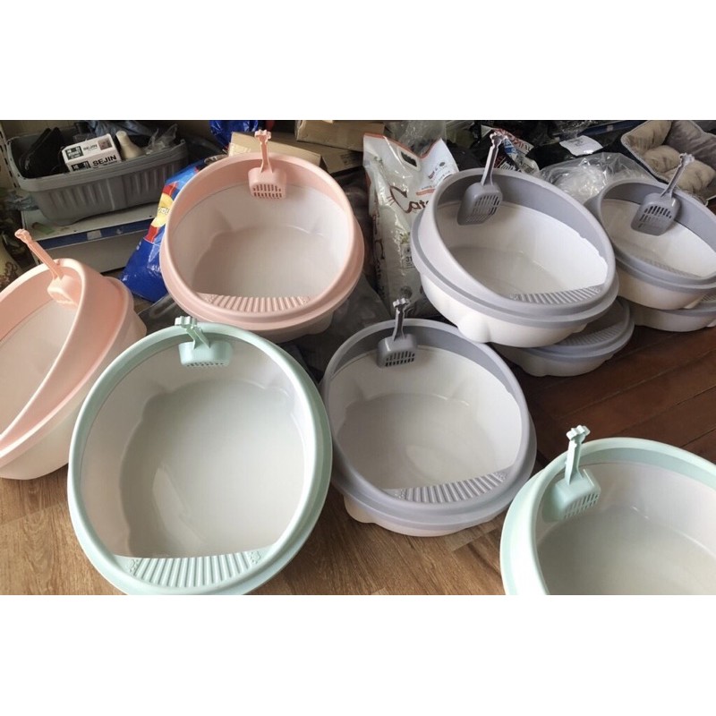 Khay vệ sinh cho mèo cao cấp (Tặng kèm xẻng - Khay Size 40.36.18 Cm)
