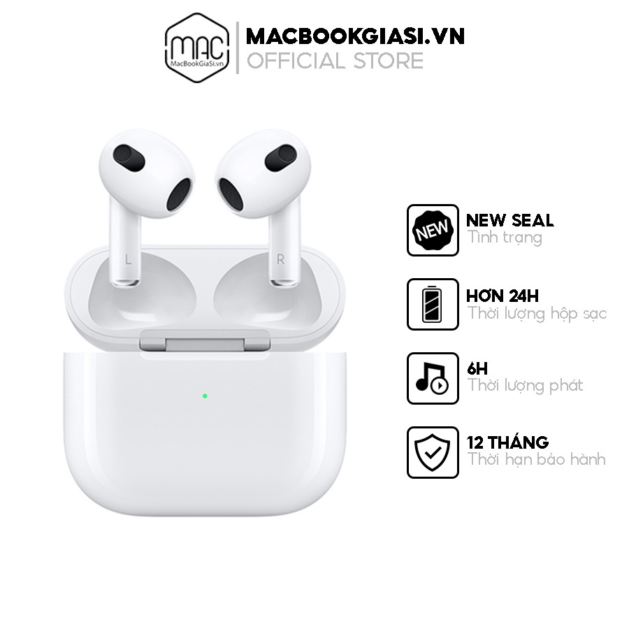 Tai nghe không dây kết nối bluetooth AirPods 3, hàng chính hãng bảo hành 12 tháng