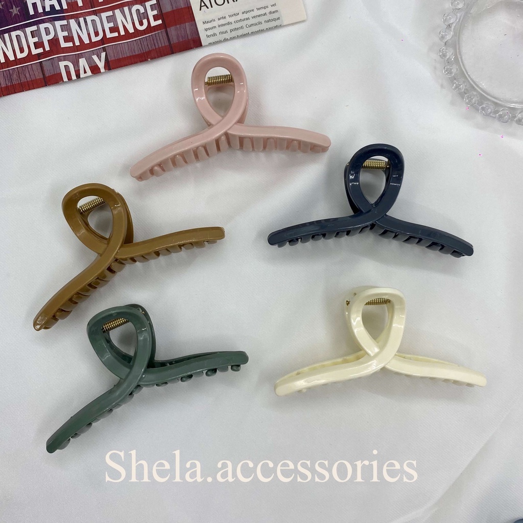 Kẹp tóc càng cua nhiều màu trendy phong cách Hàn Quốc dành cho nữ Shela.accessories