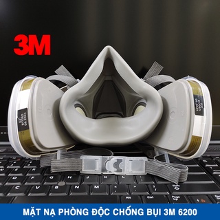 [Trọn Bộ] Mặt Nạ Phòng Độc Chống Bụi 3M 6200 (Sử Dụng Phin Lọc 6006 - Mỹ)