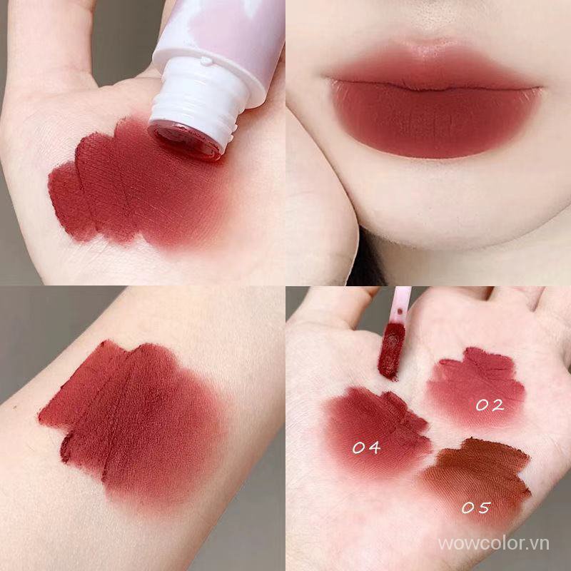 [Son Mới Giảm Sâu] Son kem lì nội địa trung không thấm nước cace mềm môi màu cam lâu trôi