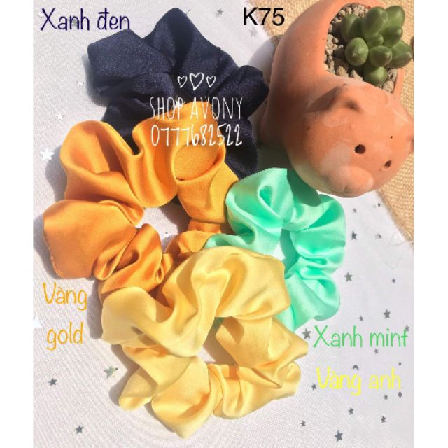 Cột tóc vải lụa Scrunchies