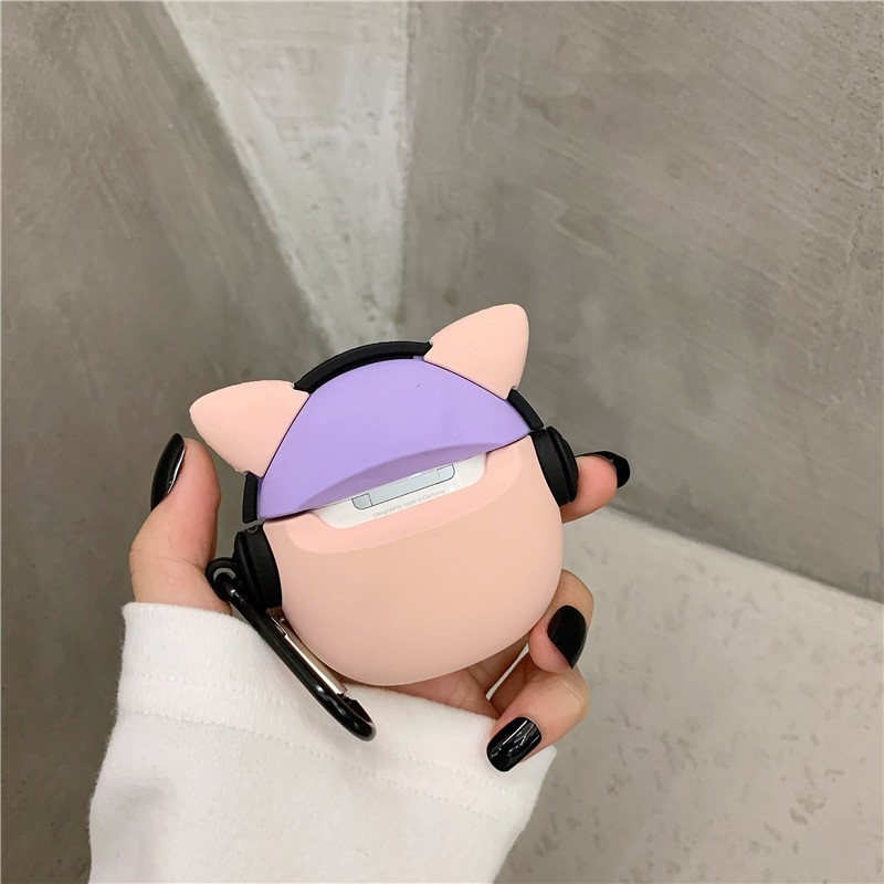 Bao airpod  vỏ airpod đầu chú heo hiphop hàng chất lượng cao