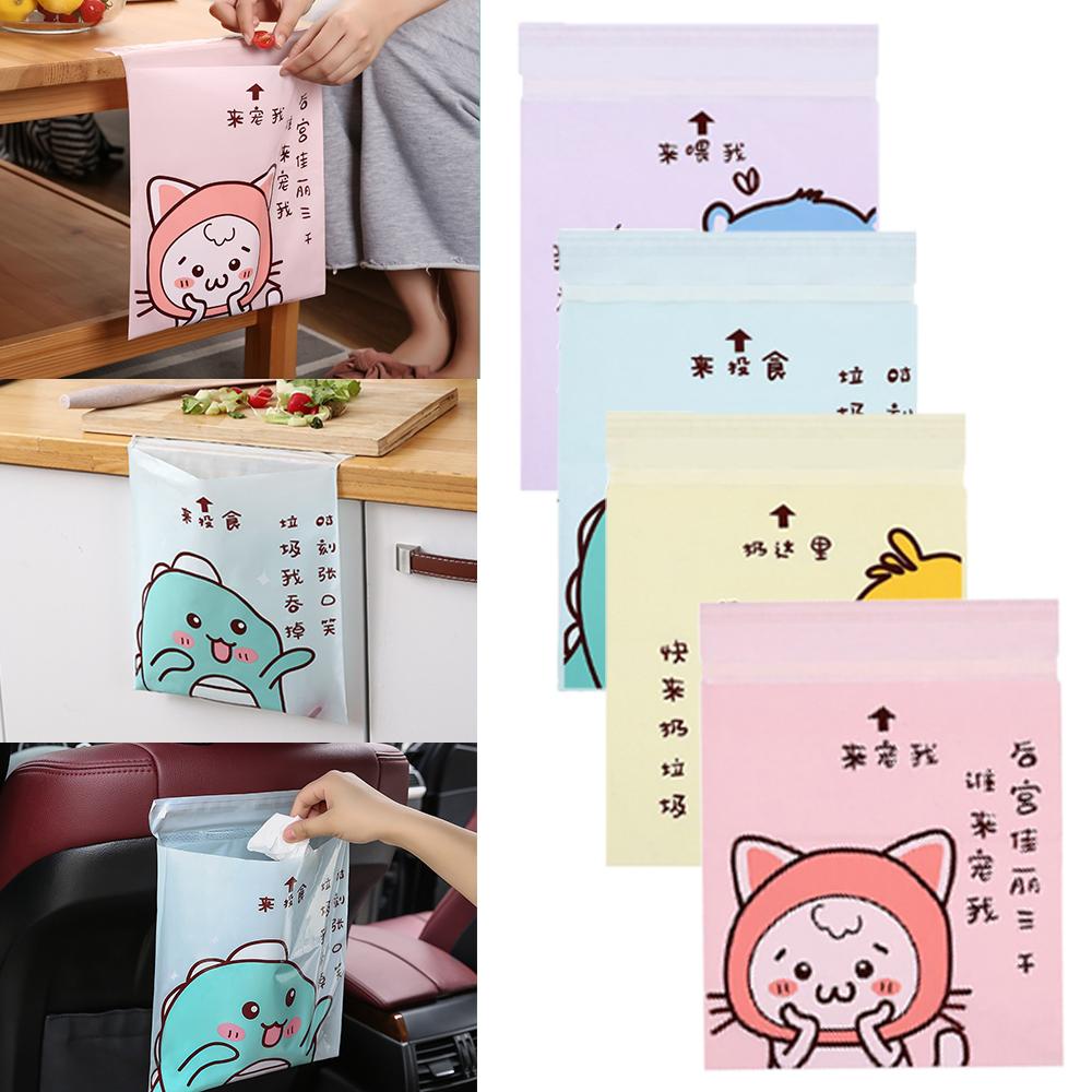 Bộ 15 Túi Đựng Rác Dùng Một Lần Có Thể Gấp Lại Tiện Dụng Giá Đỡ