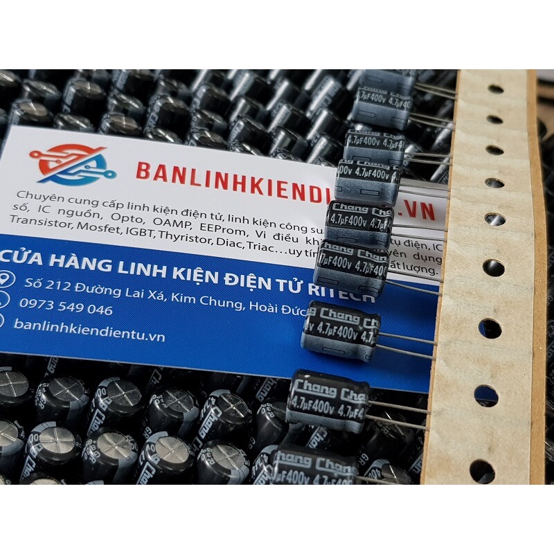 [Combo 10 chiếc] Tụ hóa 4.7uF 400V kích thước 8×11.5mm
