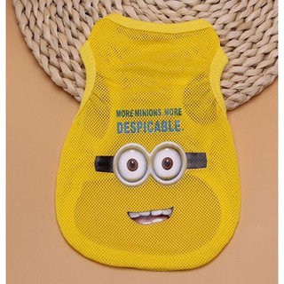 Áo Ba lỗ lưới MINION hoạt hình cho chó mèo thú cưng