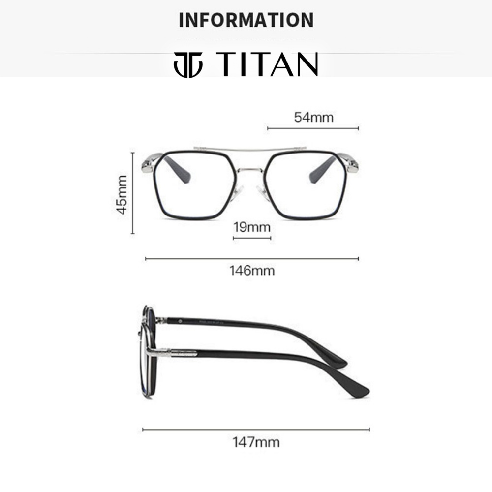 Kính thời trang thay được mắt kính cận cả nam nữ đeo được đen, thay được mắt kính râm mát gọng vuông Iron Man Titan Shop