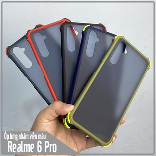 Ốp lưng cho Realme 6 Pro trong nhám viền màu 4 Gốc