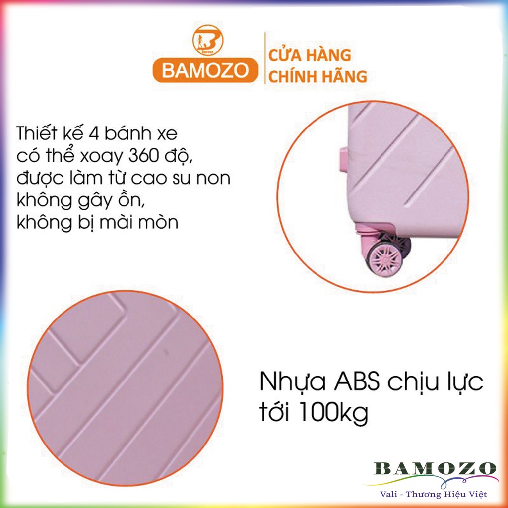 [GIÁ HỦY DIỆT] Vali Nhựa Bamozo 8815 - Vali Du Lịch Size 20" - Size Xách Tay - Chống Va Đập - Trầy Xước - Bảo hành 5 năm