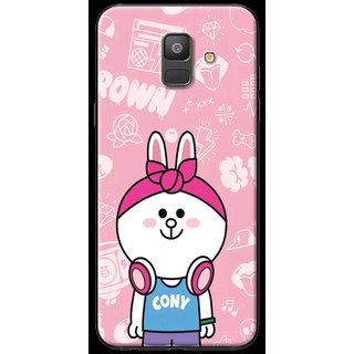 Ốp Lưng A6/ A6 Plus Thỏ Line Nghe Tai Nghe