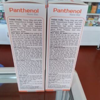 Xịt Panthenol Nano Bạc.