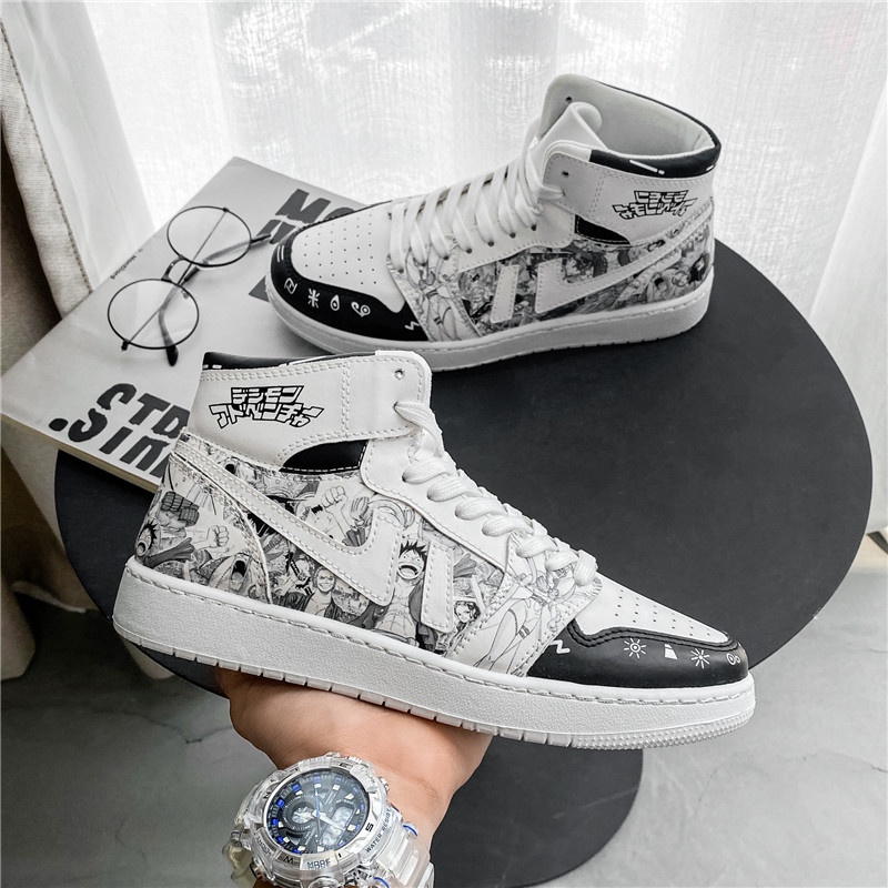 Giày sneaker in hoạt hình anime one piece thời trang size 36-44