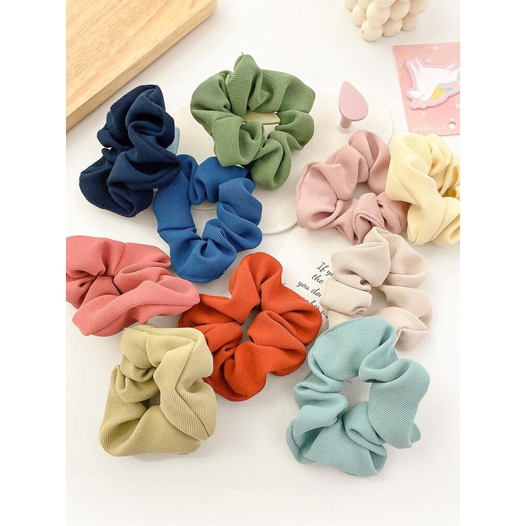 1 Chiếc Dây Cột/Buộc Tóc Ruột Lớn Tones Màu Trầm Phụ Kiện Tóc Thời Trang Hàn Quốc