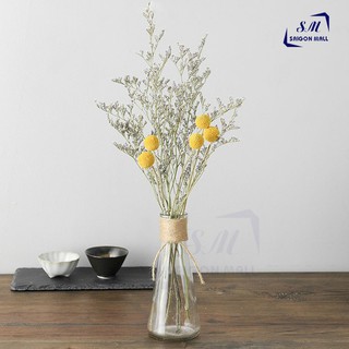 Bình bông lọ cắm hoa thuỷ tinh TAM GIÁC 1 cành-tặng kèm 1m dây dừa trang trí