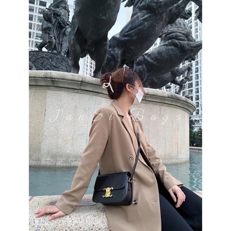 Túi đeo chéo C.É.L.I.N khoá sập hàng đẹp