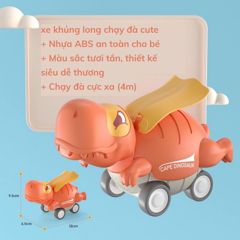 Khủng long - Đồ chơi xe chạy trớn 12x7x9cm