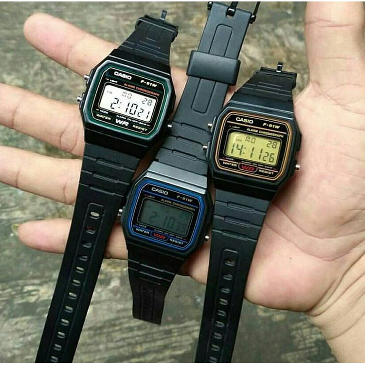 Đồng hồ nam nữ chính hãng Casio Anh Khuê huyền thoại F-91 F-94 F-200 F-201 tuổi thọ