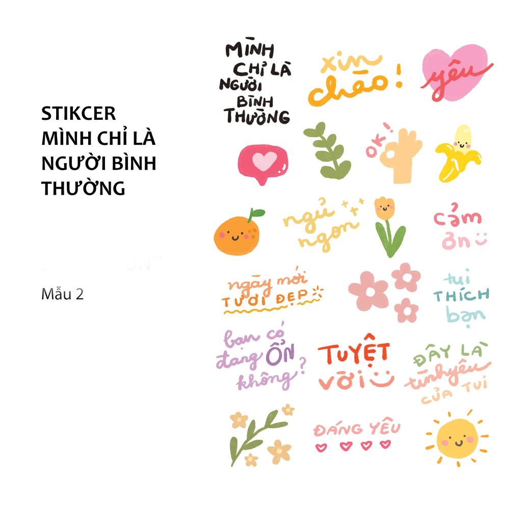 [Book Gifts] Sticker Mình chỉ là người bình thường