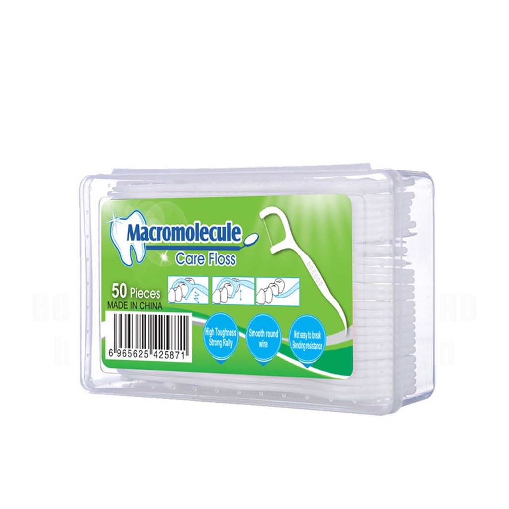 Set 50 Tăm Chỉ Nha Khoa 7.5cm Làm Sạch Răng Miệng