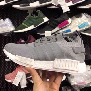 Giày thể thao Adidas NMD r1 xám cổ chun