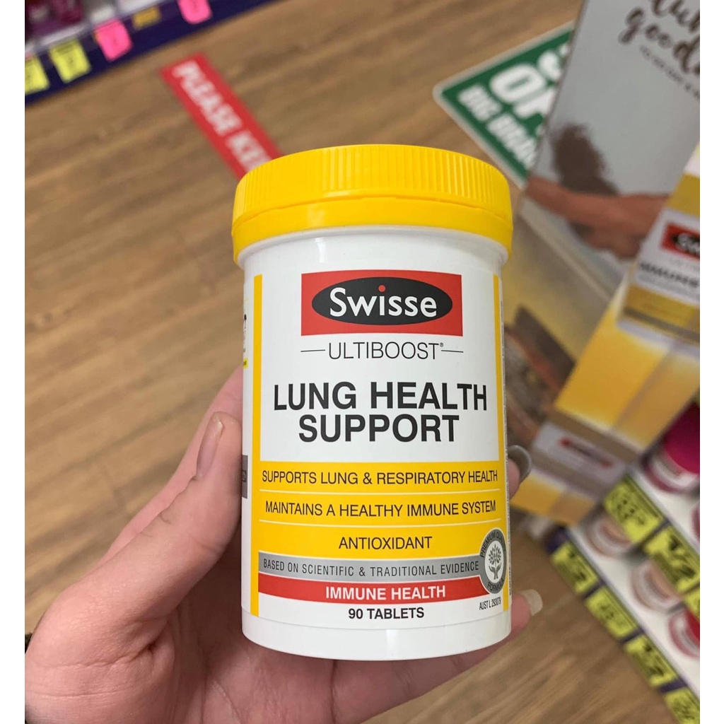 Viên uống bổ phổi hỗ trợ chức năng phổi Swisse Lung Health Support Úc 90 VIÊN